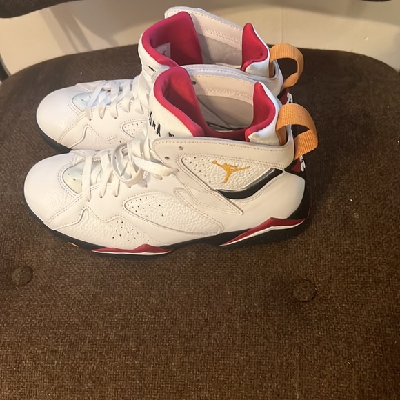 NIKE AIR JORDAN 7 RETRO WHITE-BLACK-CARDINAL RED(CU9307106) MENS SIZE 8 - Picture 2 of 5